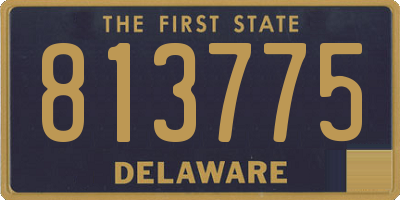 DE license plate 813775