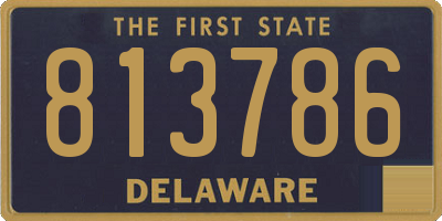 DE license plate 813786