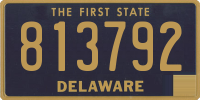 DE license plate 813792