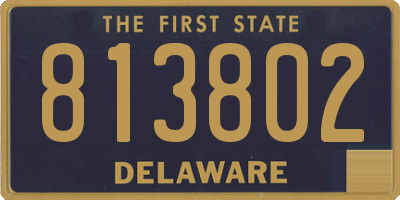 DE license plate 813802