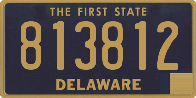 DE license plate 813812