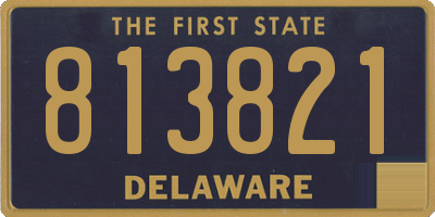 DE license plate 813821