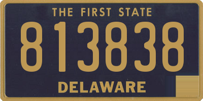 DE license plate 813838