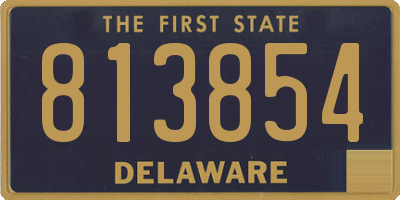 DE license plate 813854