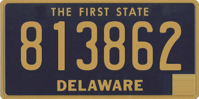 DE license plate 813862