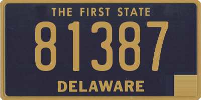 DE license plate 81387