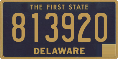 DE license plate 813920