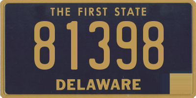 DE license plate 81398