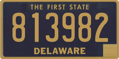 DE license plate 813982