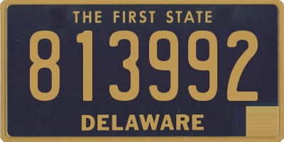 DE license plate 813992