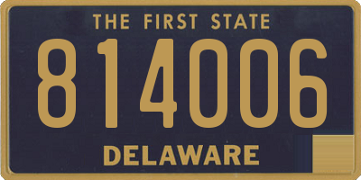 DE license plate 814006