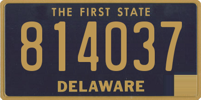 DE license plate 814037
