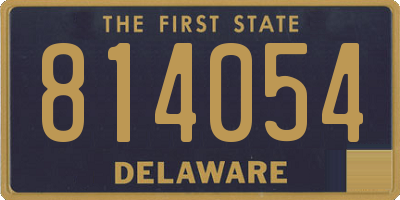 DE license plate 814054