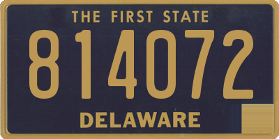 DE license plate 814072