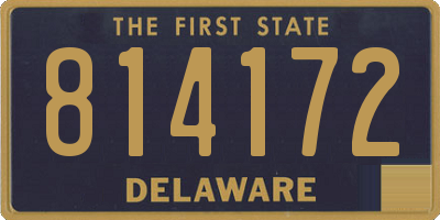 DE license plate 814172