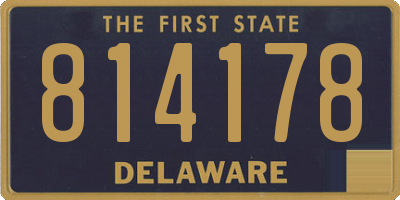DE license plate 814178