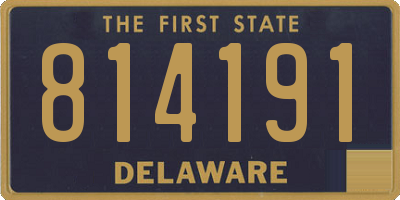 DE license plate 814191
