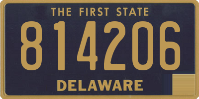 DE license plate 814206