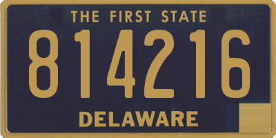 DE license plate 814216