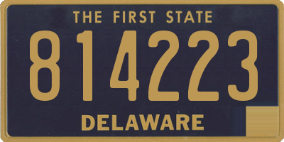 DE license plate 814223