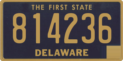 DE license plate 814236
