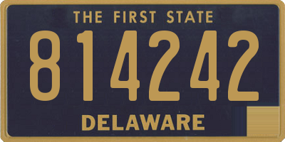 DE license plate 814242