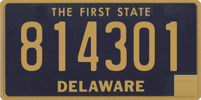 DE license plate 814301