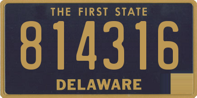 DE license plate 814316