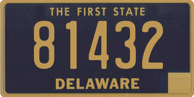 DE license plate 81432