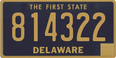 DE license plate 814322