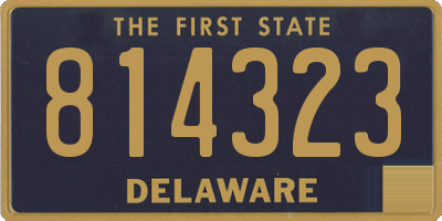 DE license plate 814323