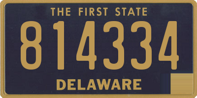 DE license plate 814334