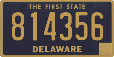 DE license plate 814356