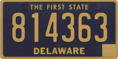 DE license plate 814363