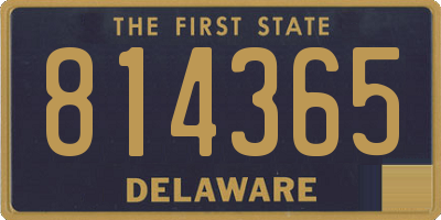 DE license plate 814365