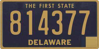DE license plate 814377