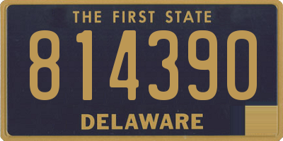 DE license plate 814390