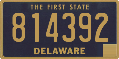 DE license plate 814392