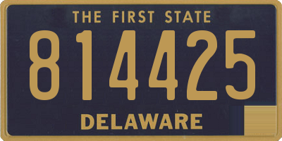 DE license plate 814425