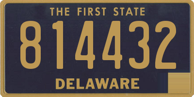 DE license plate 814432