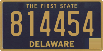 DE license plate 814454