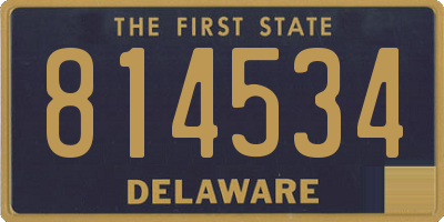 DE license plate 814534