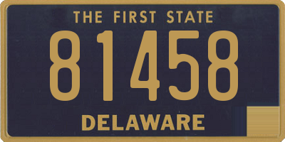 DE license plate 81458