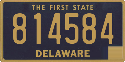 DE license plate 814584