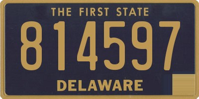 DE license plate 814597