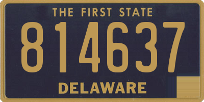 DE license plate 814637