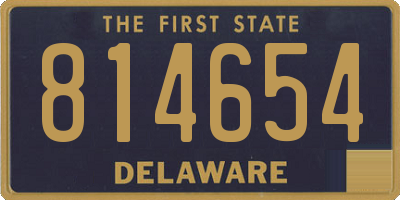 DE license plate 814654