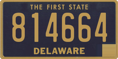 DE license plate 814664
