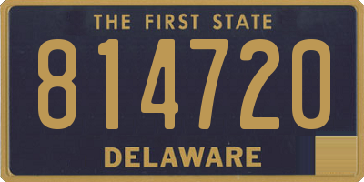 DE license plate 814720