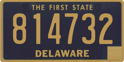 DE license plate 814732
